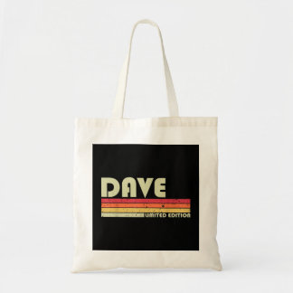 DAVE Gift Name Personalized Funny Retro Vintage Bi Tote Bag