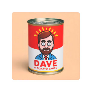 Dave in tomato sauce metal print