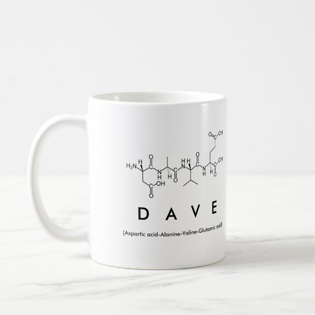 Dave peptide name mug (Left)