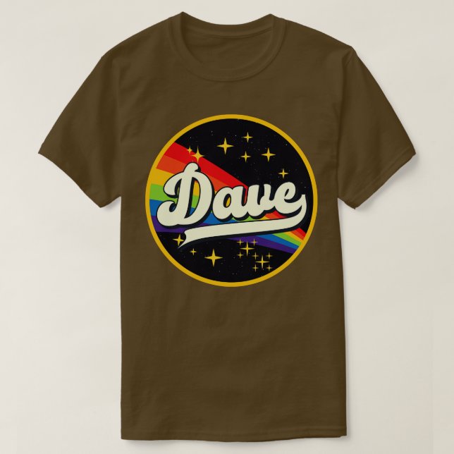 Dave Rainbow In Space Vintage Style T-Shirt (Design Front)