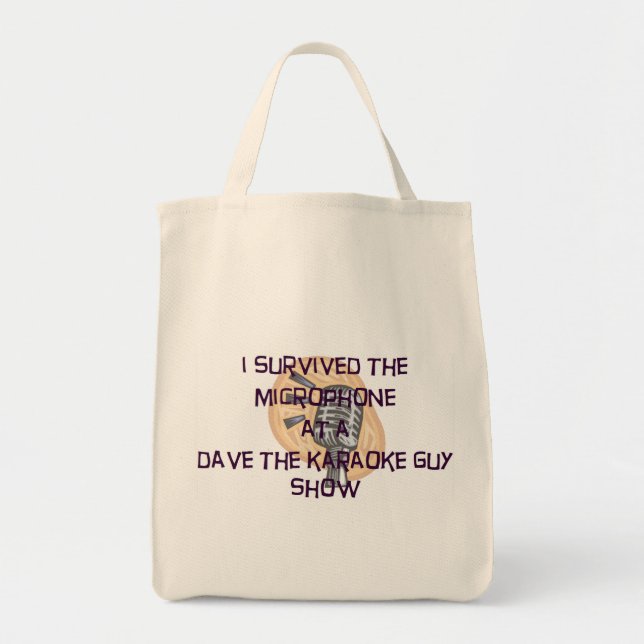 Dave The Karaoke Guy "I Survived" Tote Bag (Front)