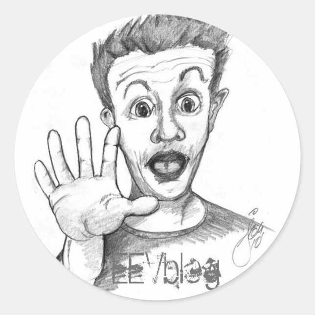 DaveHead EEVblog Sticker (Front)