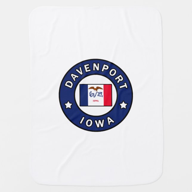 Davenport Iowa Baby Blanket (Front)