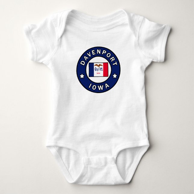 Davenport Iowa Baby Bodysuit (Front)