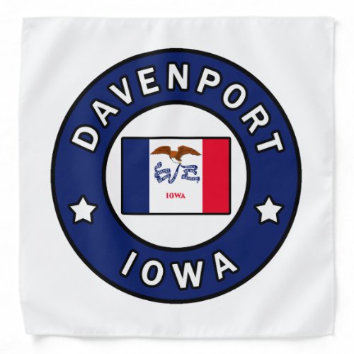 Davenport Iowa Bandana