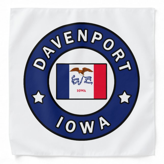 Davenport Iowa Bandana (Front)
