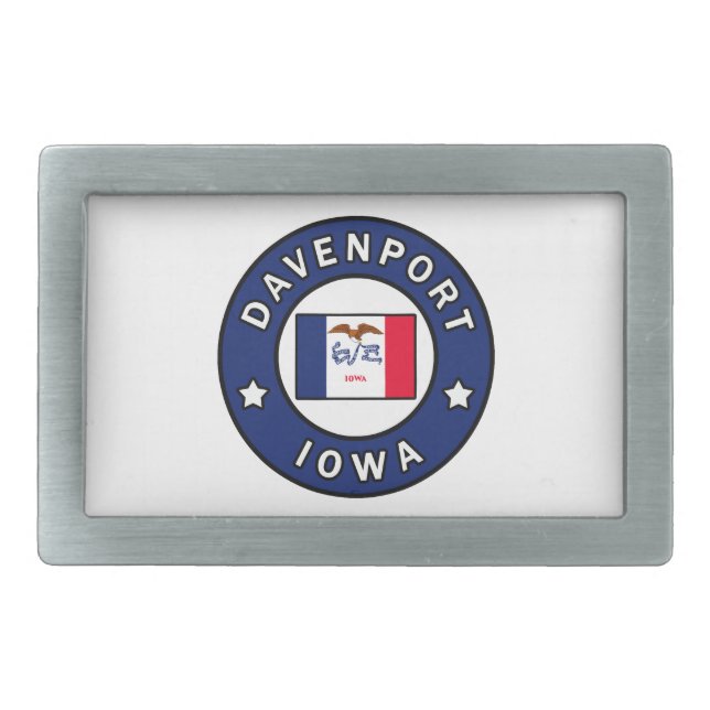 Davenport Iowa Belt Buckle (Front)