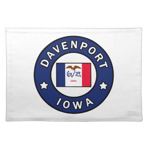 Davenport Iowa Cloth Placemat