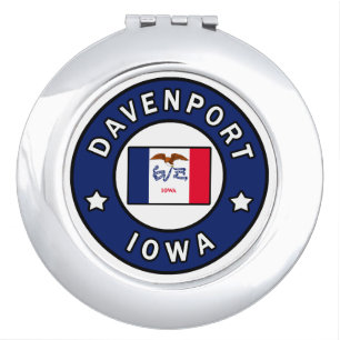 Davenport Iowa Compact Mirror