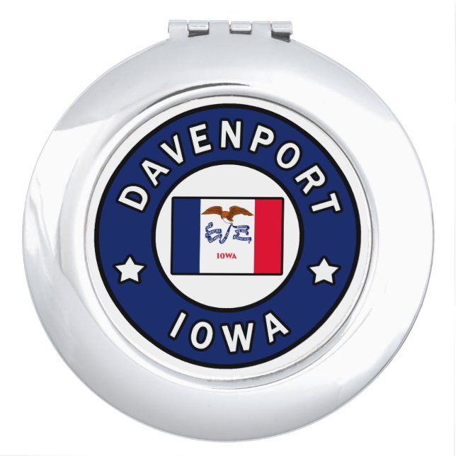 Davenport Iowa Compact Mirror (Front)