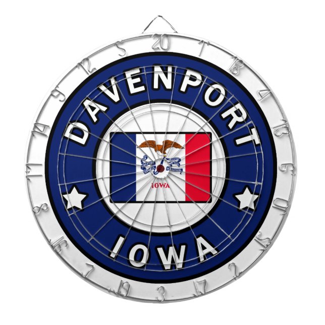 Davenport Iowa Dart Board (Front)