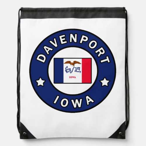 Davenport Iowa Drawstring Bag