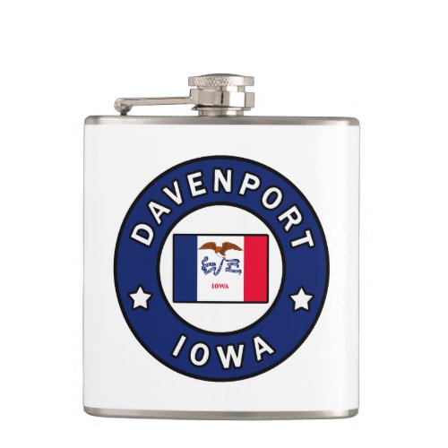 Davenport Iowa Flask
