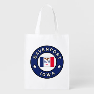 Davenport Iowa Grocery Bag