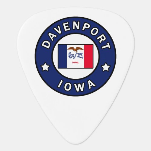 Davenport Iowa Guitar Pick