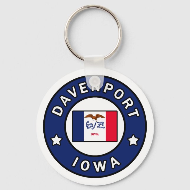 Davenport Iowa Keychain (Front)