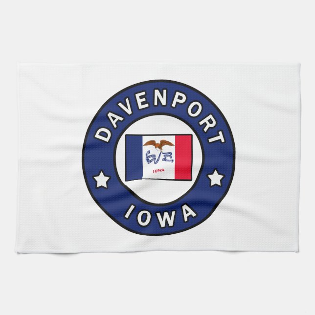 Davenport Iowa Kitchen Towel (Horizontal)