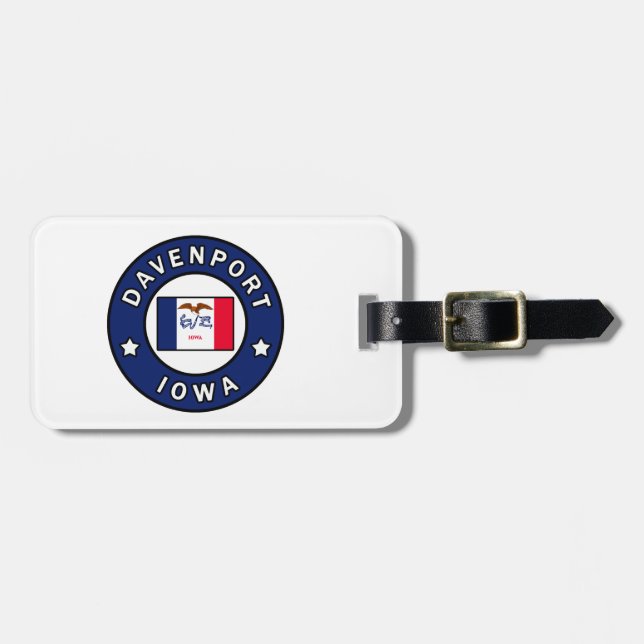 Davenport Iowa Luggage Tag (Front Horizontal)