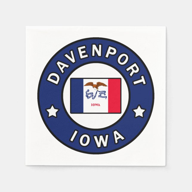 Davenport Iowa Napkins (Front)