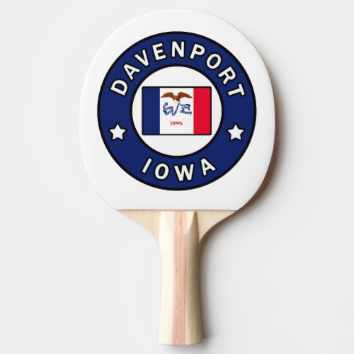 Davenport Iowa Ping Pong Paddle