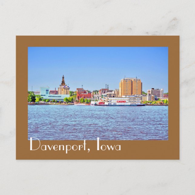 Davenport, Iowa, U.S.A. Postcard (Front)