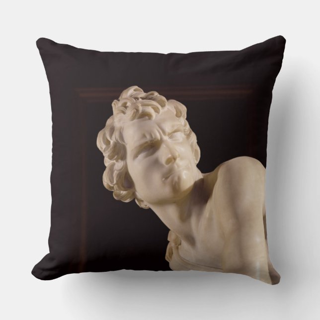 David, 1623-24 (marble) (detail) throw pillow (Front)