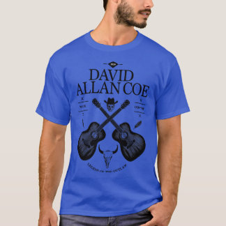 David Allan Coe Acoustic Guitar Vintage Logo T-Shirt