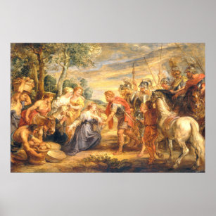 David and Abigail - Sir Peter Paul Rubens Fine Art Poster