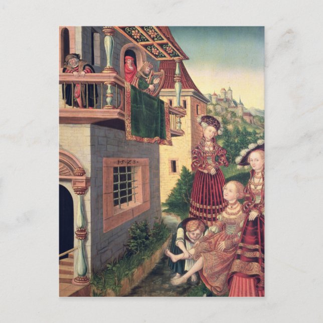 David and Bathsheba, 1528 Postcard (Front)