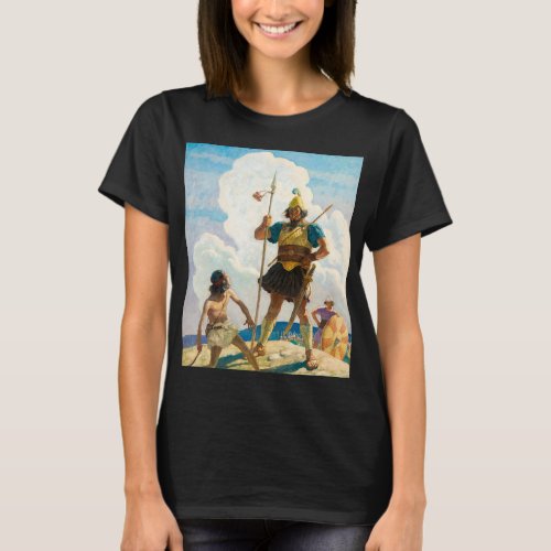 David and Goliath 1940 by Newell Convers Wyeth T_Shirt