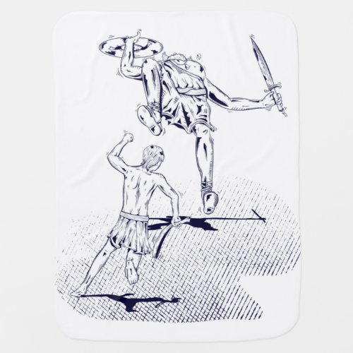 David and Goliath Bible Story Baby Blanket