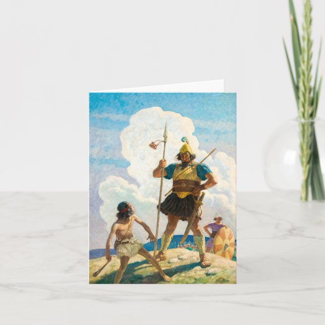 David and Goliath by Newell Convers Wyeth Thank You Card (Front)