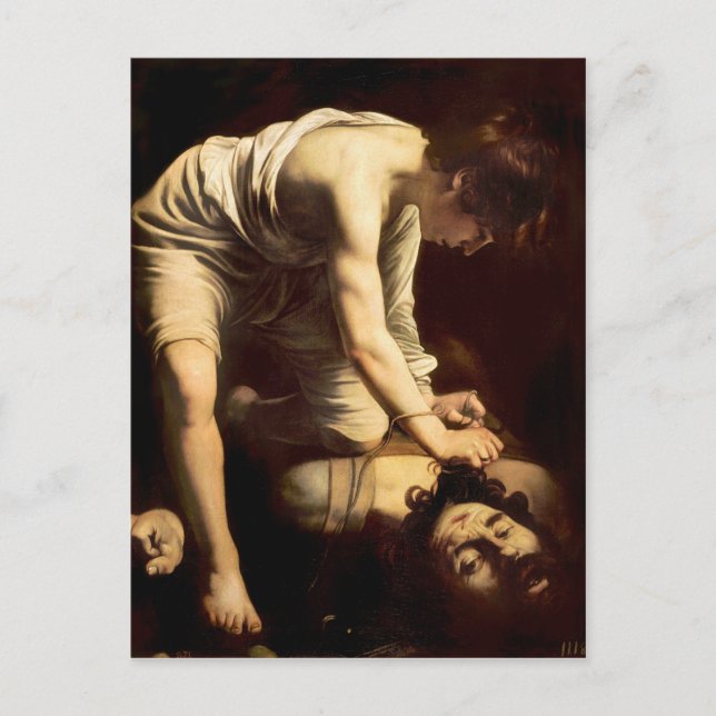 David and Goliath - Caravaggio c.1610 Postcard (Front)