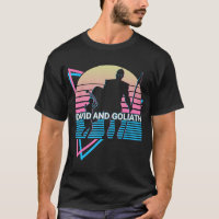 David And Goliath Christian Christianity Retro T-S