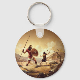 David and Goliath Keychain