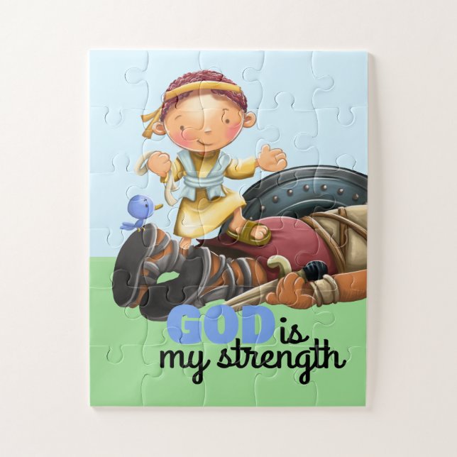 David and Goliath kids Bible puzzle (Vertical)