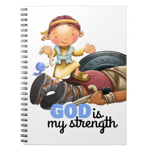 David and Goliath Kids Bible verse notebook