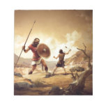 David And Goliath Notepad at Zazzle