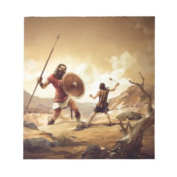 David And Goliath Notepad by Modern_Theophany at Zazzle