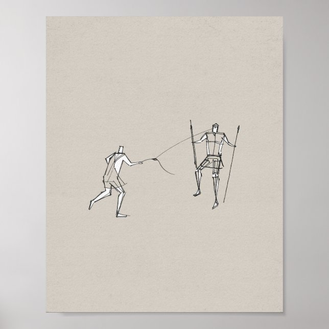 David and Goliath - Old Testament Bible Poster (Front)