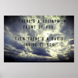 David and Goliath Quote Poster
