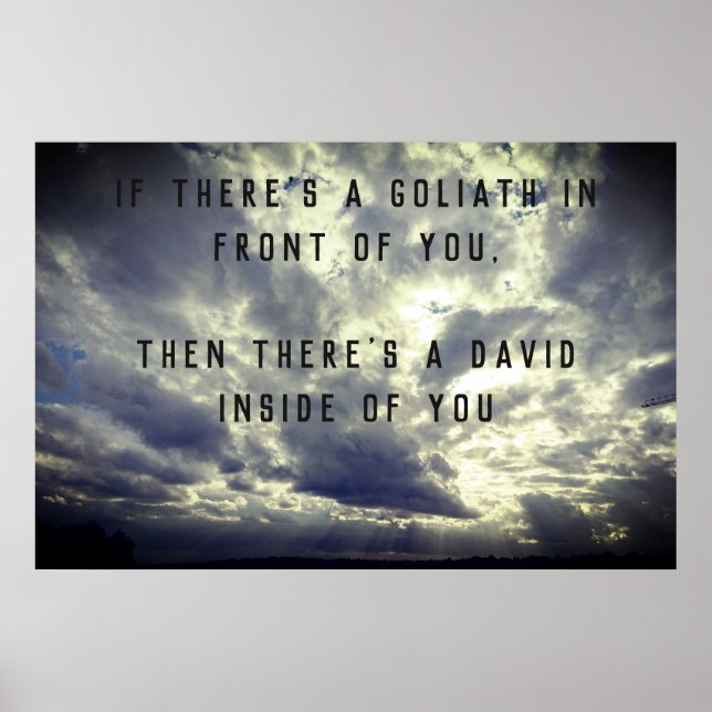David and Goliath Quote Poster (Front)