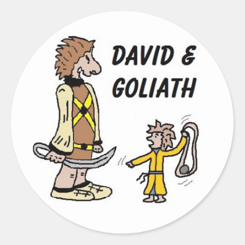 David and Goliath Stickers
