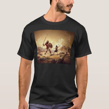 David And Goliath T-shirt by Modern_Theophany at Zazzle
