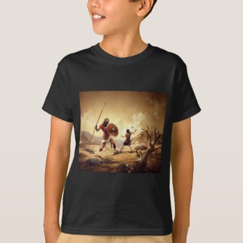 David And Goliath T-shirt by Modern_Theophany at Zazzle