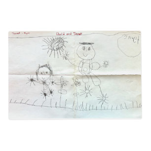 David and Janet Pencil Placemat