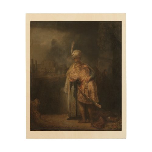 David and Jonathan _ Rembrandt _ c1642 Wood Wall Art