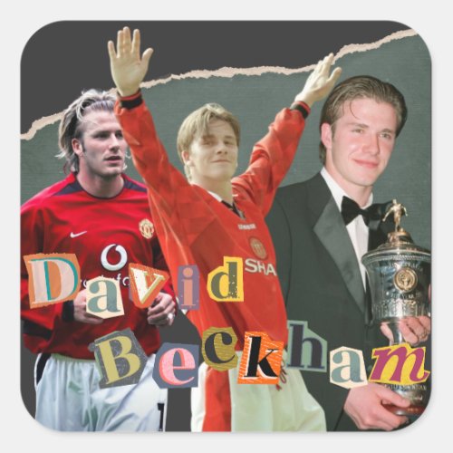 David Beckham Square Sticker
