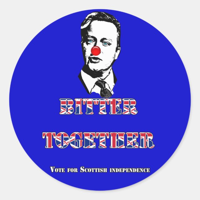 David Cameron Bitter Together Sticker (Front)