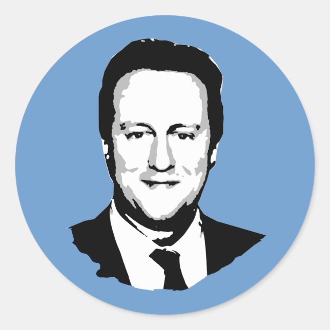 David Cameron Classic Round Sticker (Front)